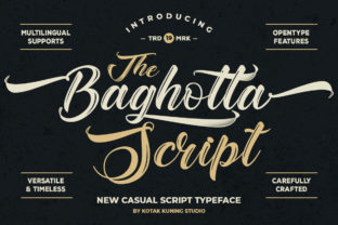 Baghotta: A Handwritten Font with Bold Swashes for Sophisticated Design