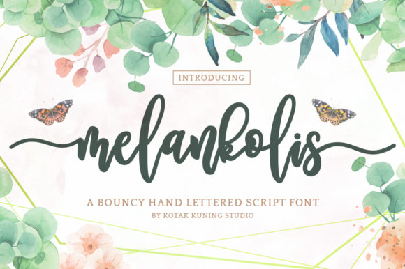 Melankolis: A Thoughtful Script Font for Natural, Romantic Design