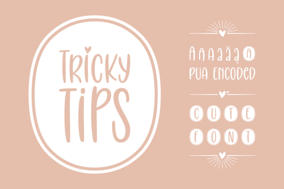 Tricky Tips: A Handwritten Font with Whimsical Charm for Crafty Projects